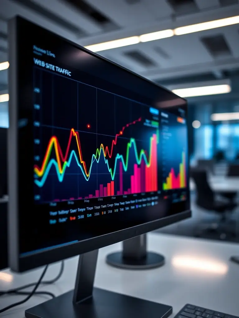 A graph or chart displaying real-time analytics data within the PixEGen Reseller Dashboard, showing website traffic, user engagement, and conversion rates.