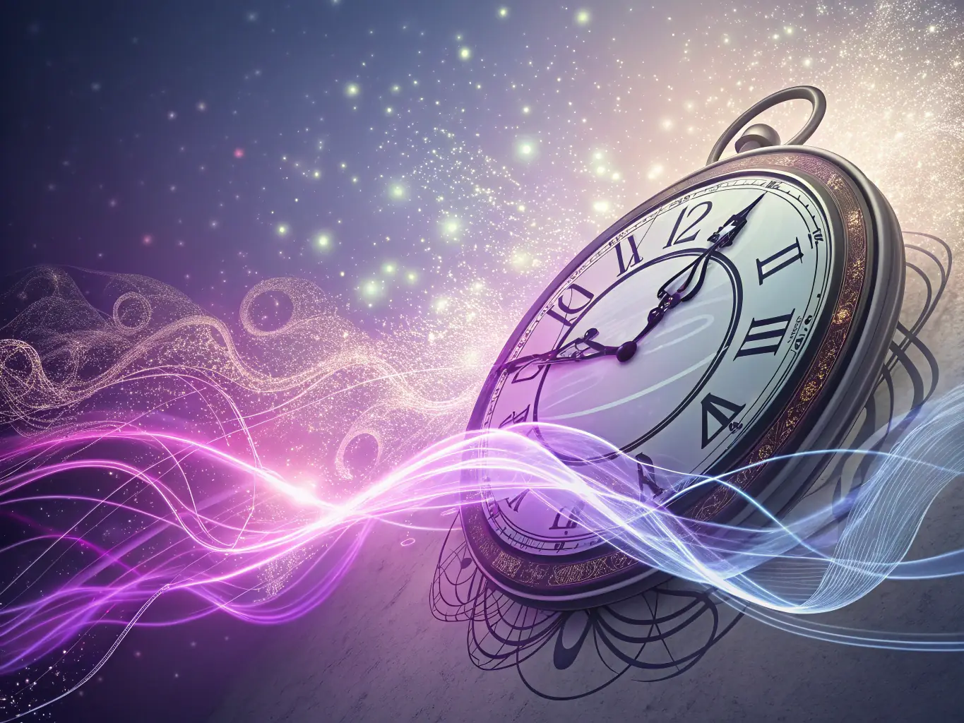 A digital illustration depicting a clock with gears inside, symbolizing efficiency and time-saving benefits in website design.