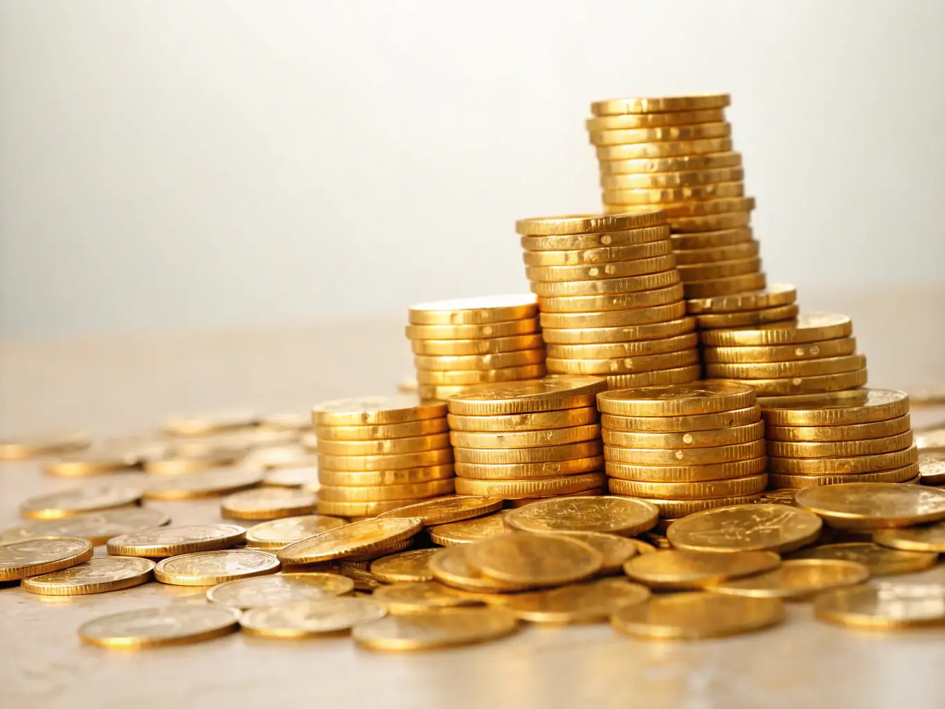 A graphic showing a stack of coins and a downward-trending graph, representing cost savings and financial benefits.